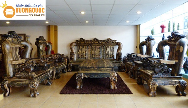 Bộ bàn ghế gỗ mun phòng khách