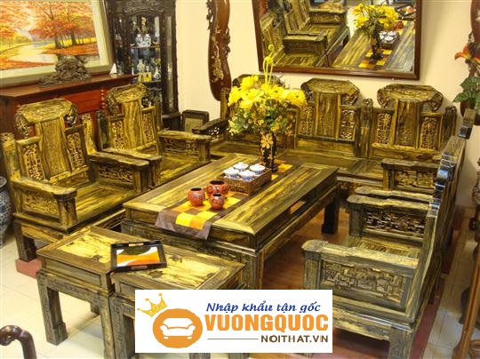 Bộ bàn ghế gỗ mun phòng khách