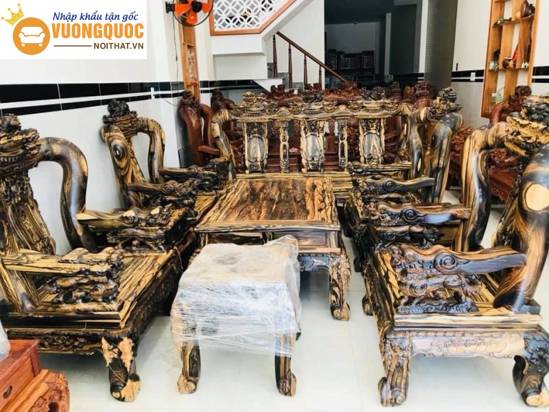 Bộ bàn ghế gỗ mun phòng khách