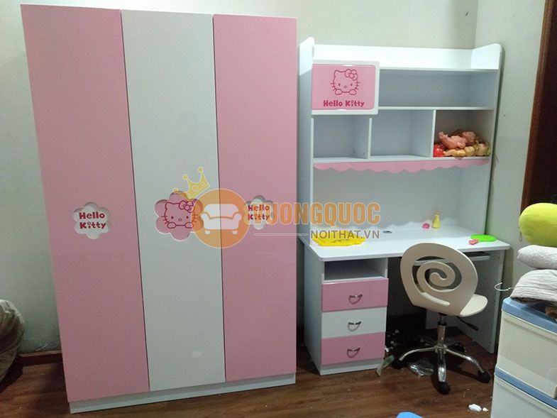 Phòng ngủ công chúa sắc hồng HHM808-6