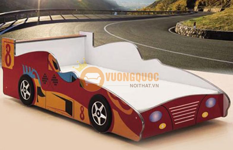 Giường ngủ cho bé trai nhập khẩu đam mê ô tô KBY204-1