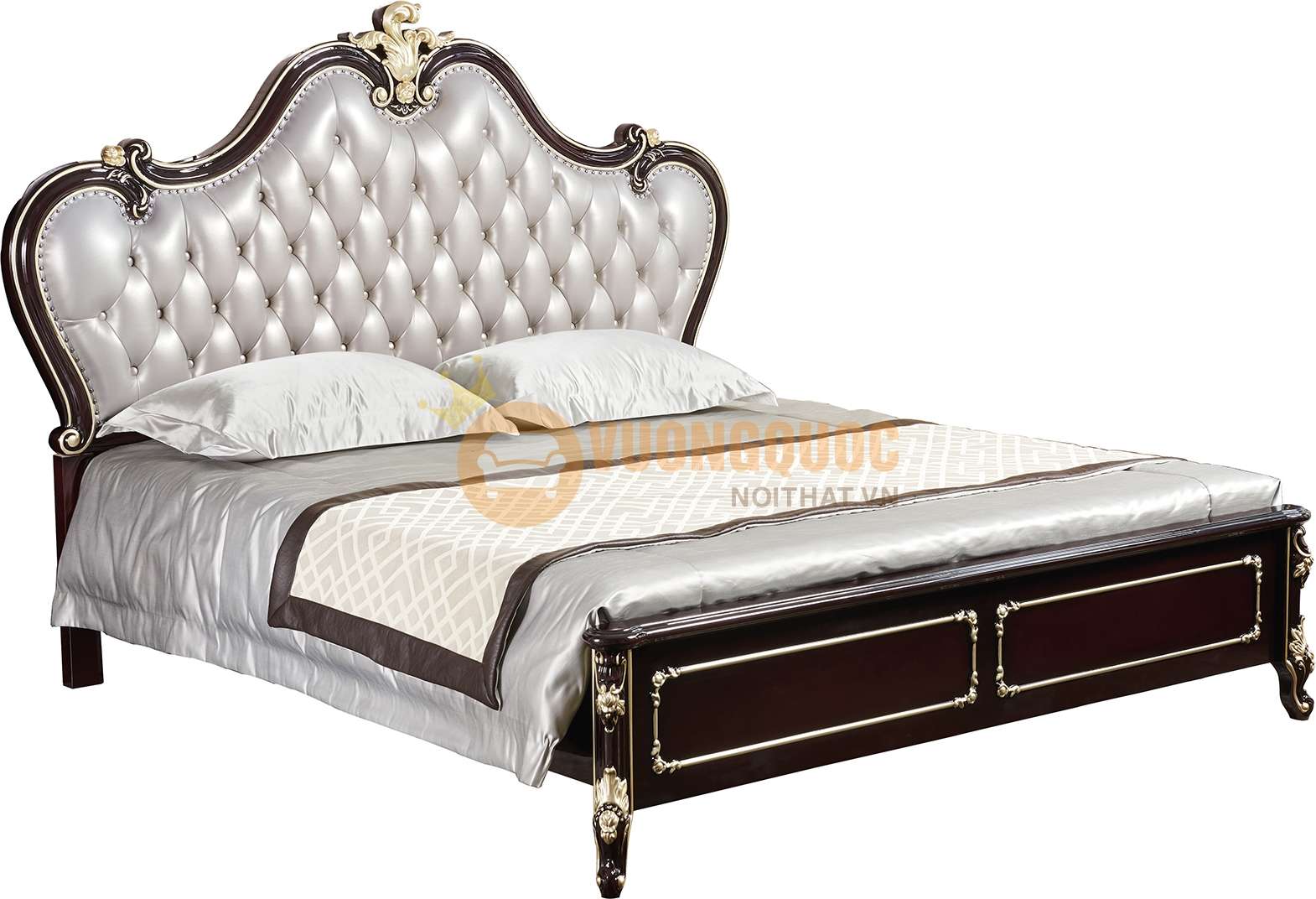Giường ngủ tân cổ điển cao cấp nhập khẩu JVN611AG sang trọng