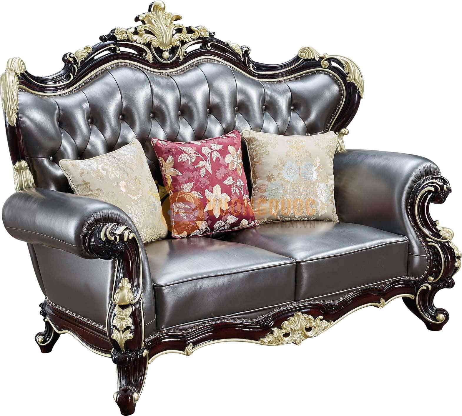 Bộ sofa phòng khách nhập khẩu tân cổ điển JVN6921AS sofa đôi