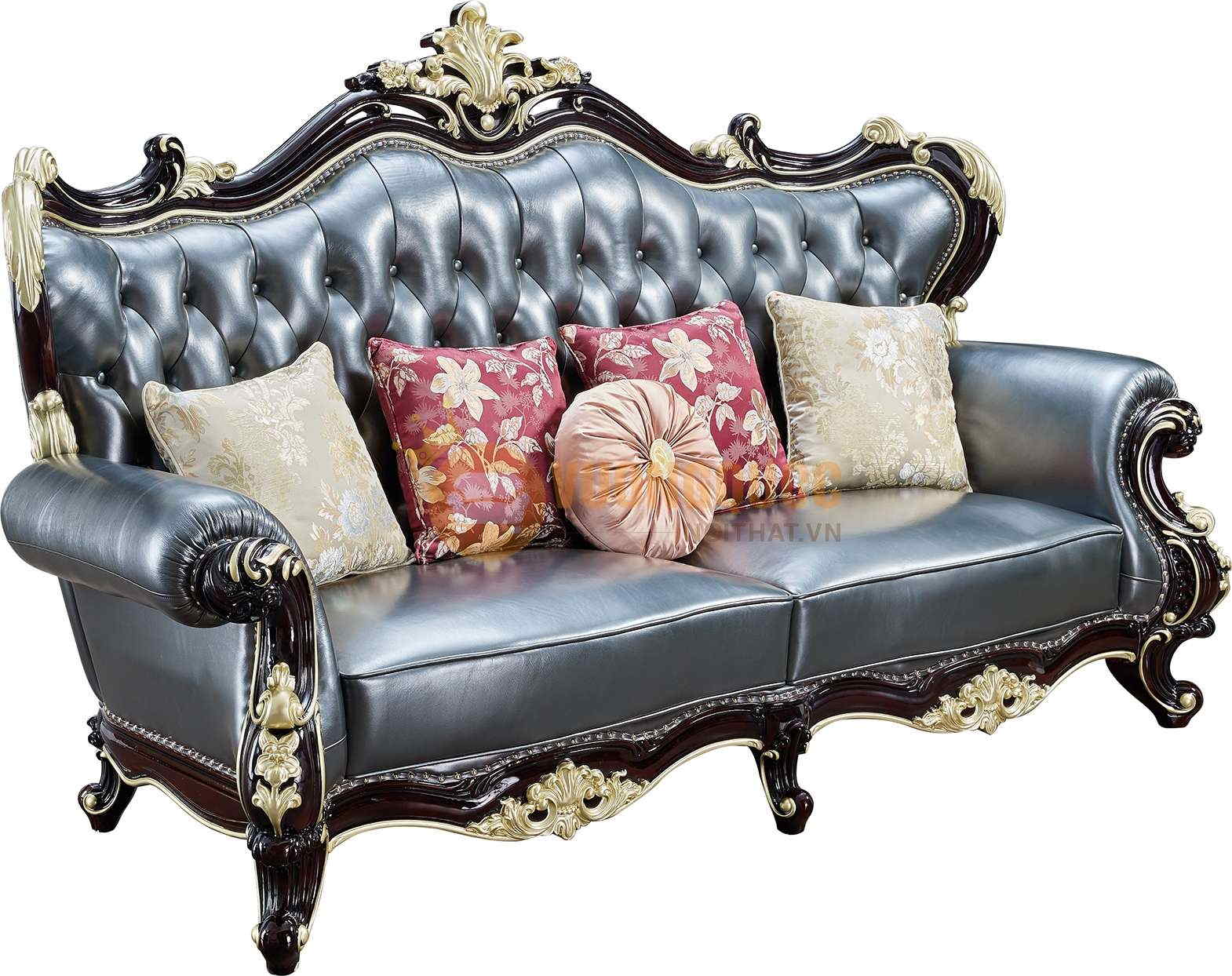 Bộ sofa phòng khách nhập khẩu tân cổ điển JVN6921AS sofa ba