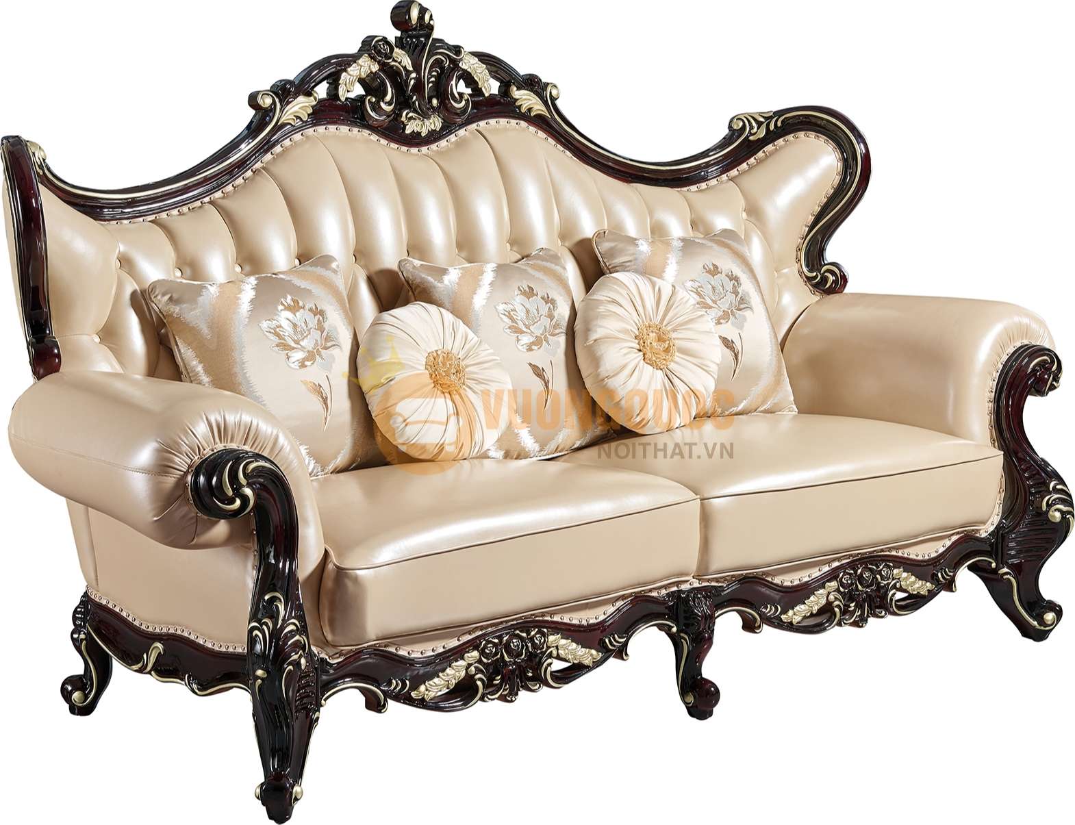 Bộ sofa phòng khách tân cổ điển nhập khẩu JVN6902AS sofa ba