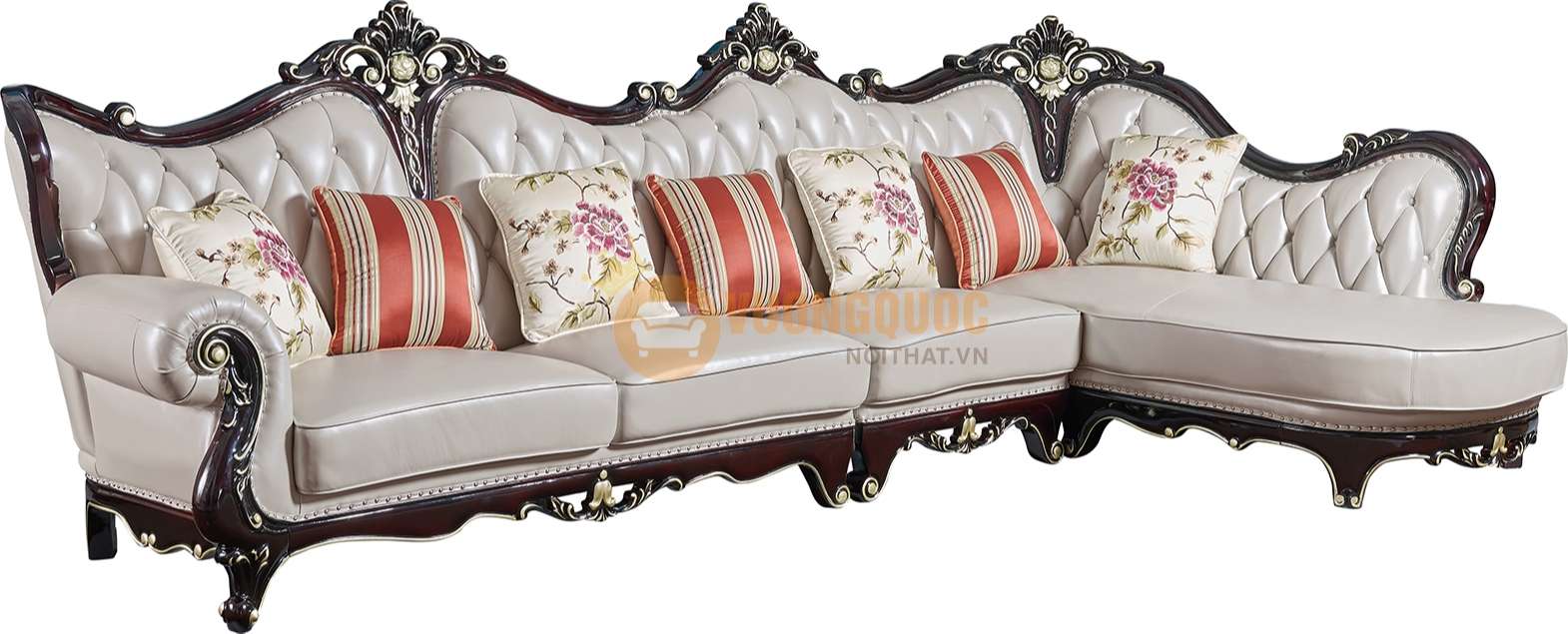 Bộ sofa phòng khách tân cổ điển nhập khẩu JVN6909AS đẹp