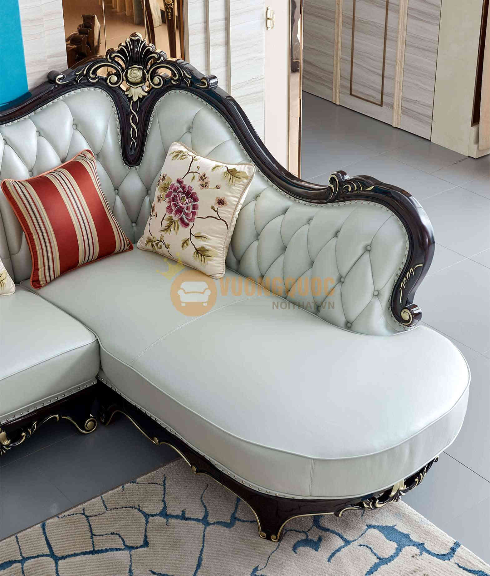 Bộ sofa phòng khách tân cổ điển nhập khẩu JVN6909AS họa tiết