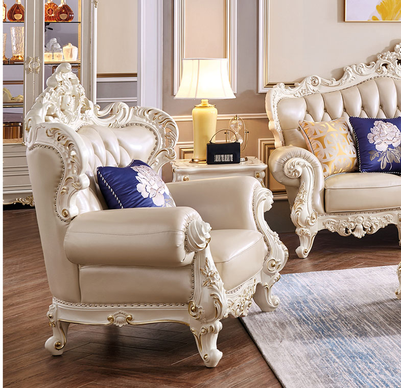 Bộ sofa phòng khách cổ điển màu sắc trang nhã JVN6903S sofa đơn