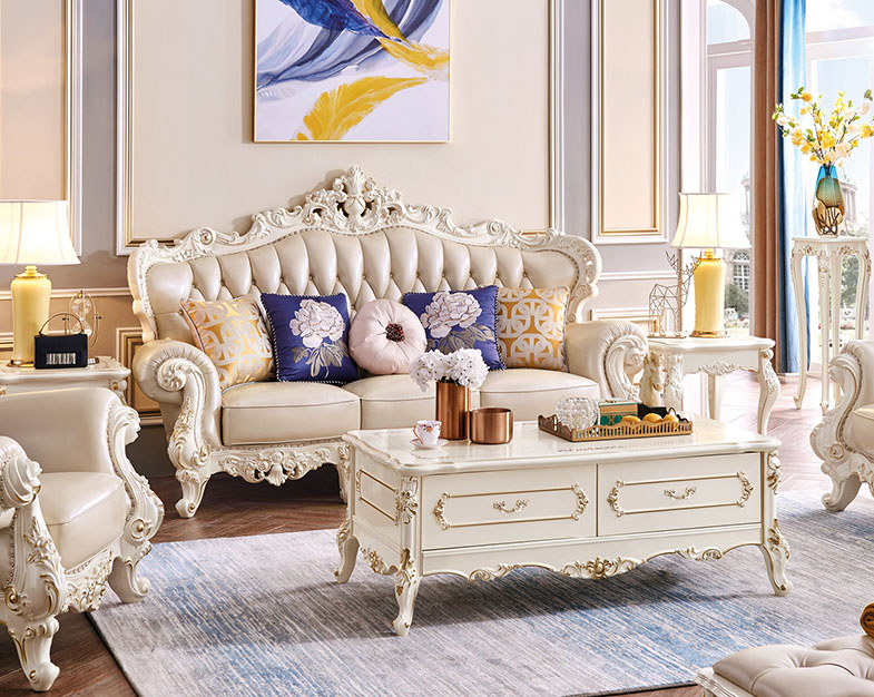 Bộ sofa phòng khách cổ điển màu sắc trang nhã JVN6903S sofa ba