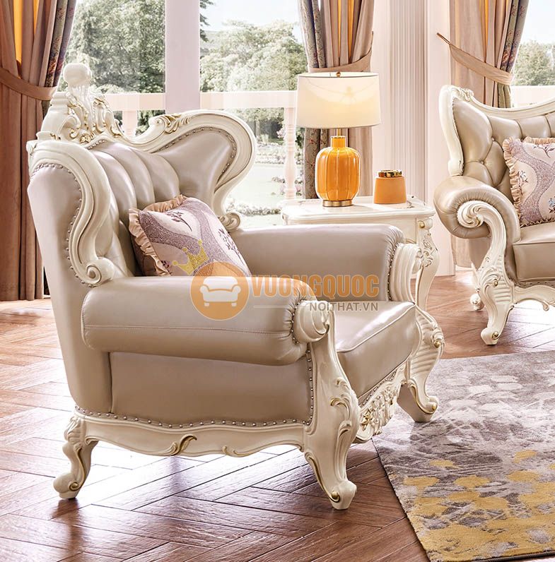 Bộ sofa phòng khách phong cách tân cổ điển JVN6902S đơn