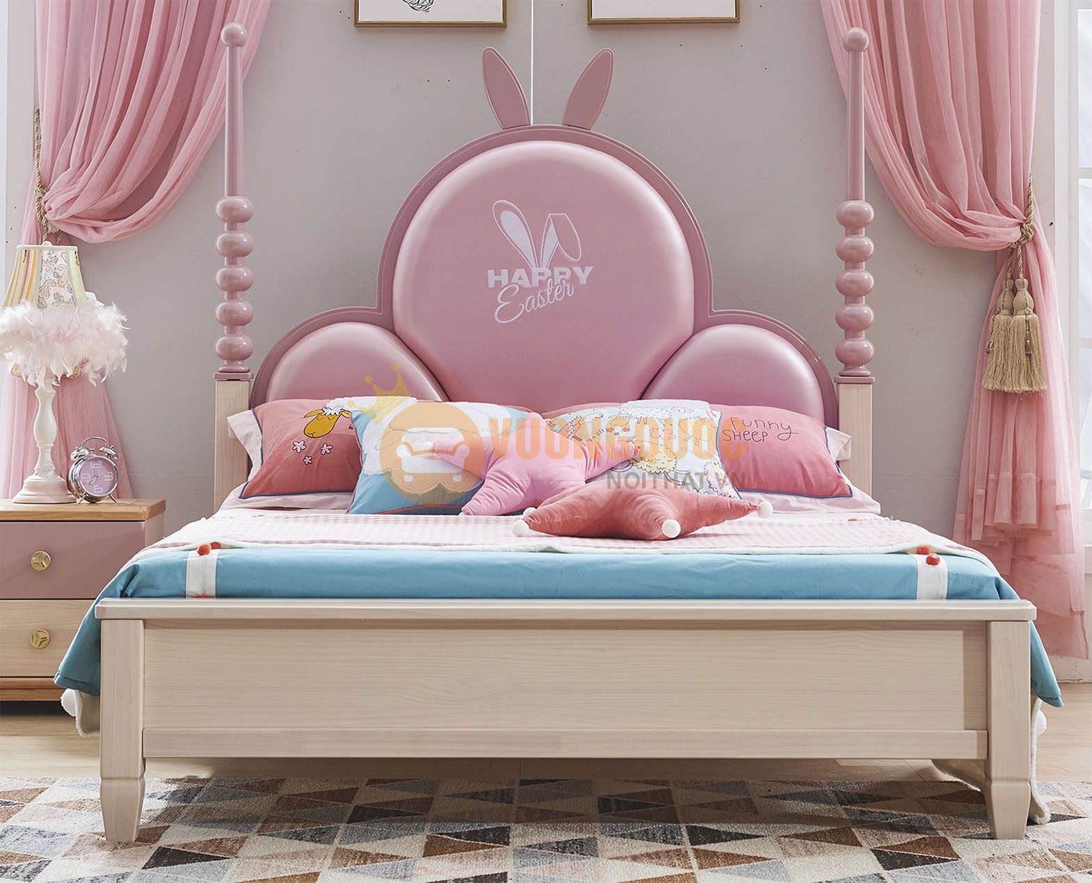 Nếu bạn đang tìm kiếm một giường ngủ cho bé gái xinh xắn và đầy cá tính, thì đã đến lúc hãy lựa chọn giường ngủ cho bé gái xinh xắn JVNA613G của năm