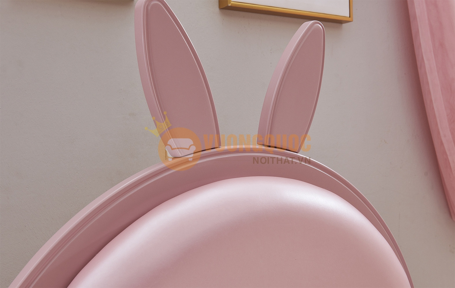 Giường ngủ cho bé gái xinh xắn dễ thương JVNA613G hình tai thỏ