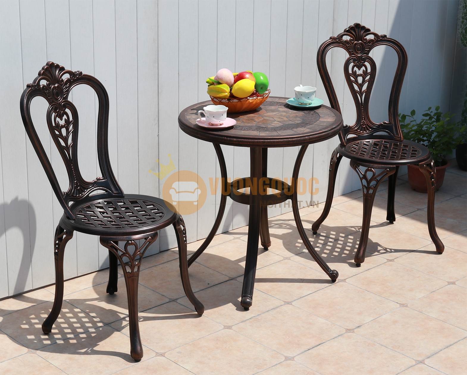 Bộ bàn ghế ngoài trời hợp kim nhập khẩu ZXFK050-041