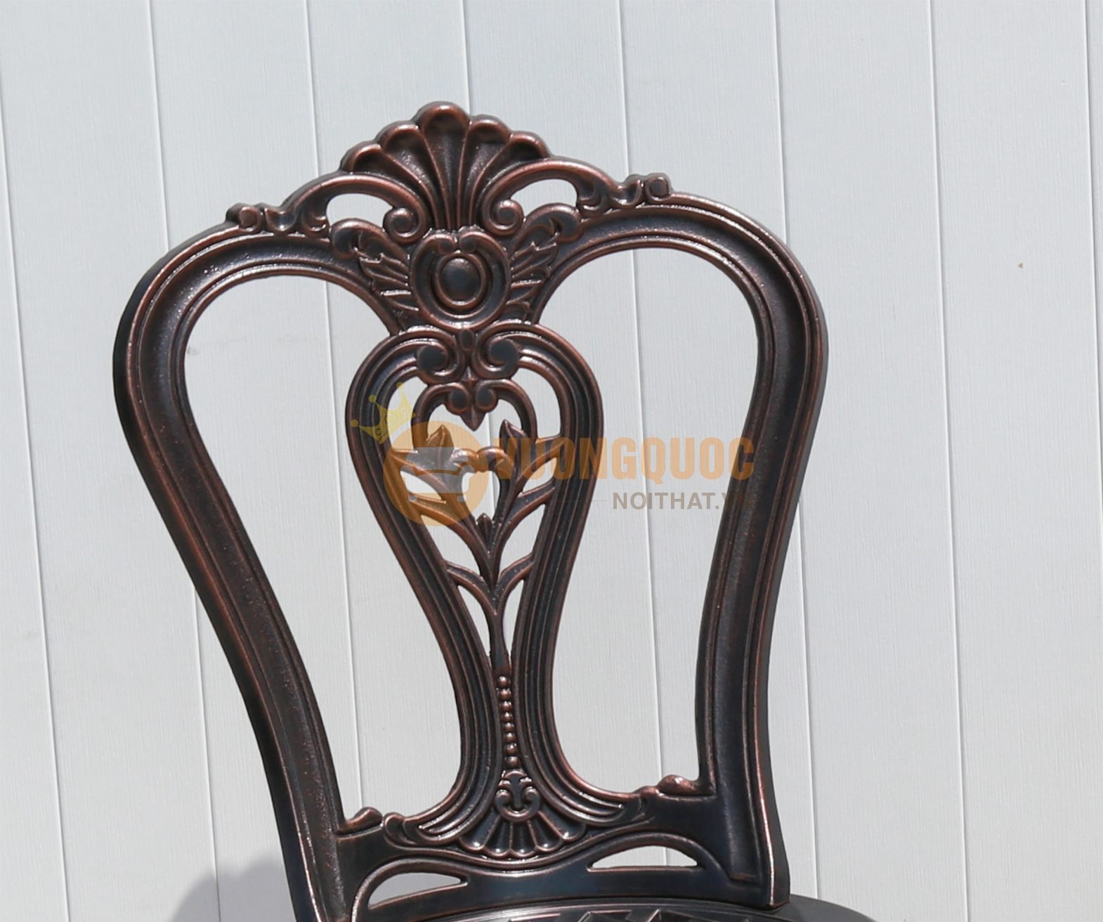 Bộ bàn ghế ngoài trời hợp kim nhập khẩu ZXFK050-041 phần tựa lưng