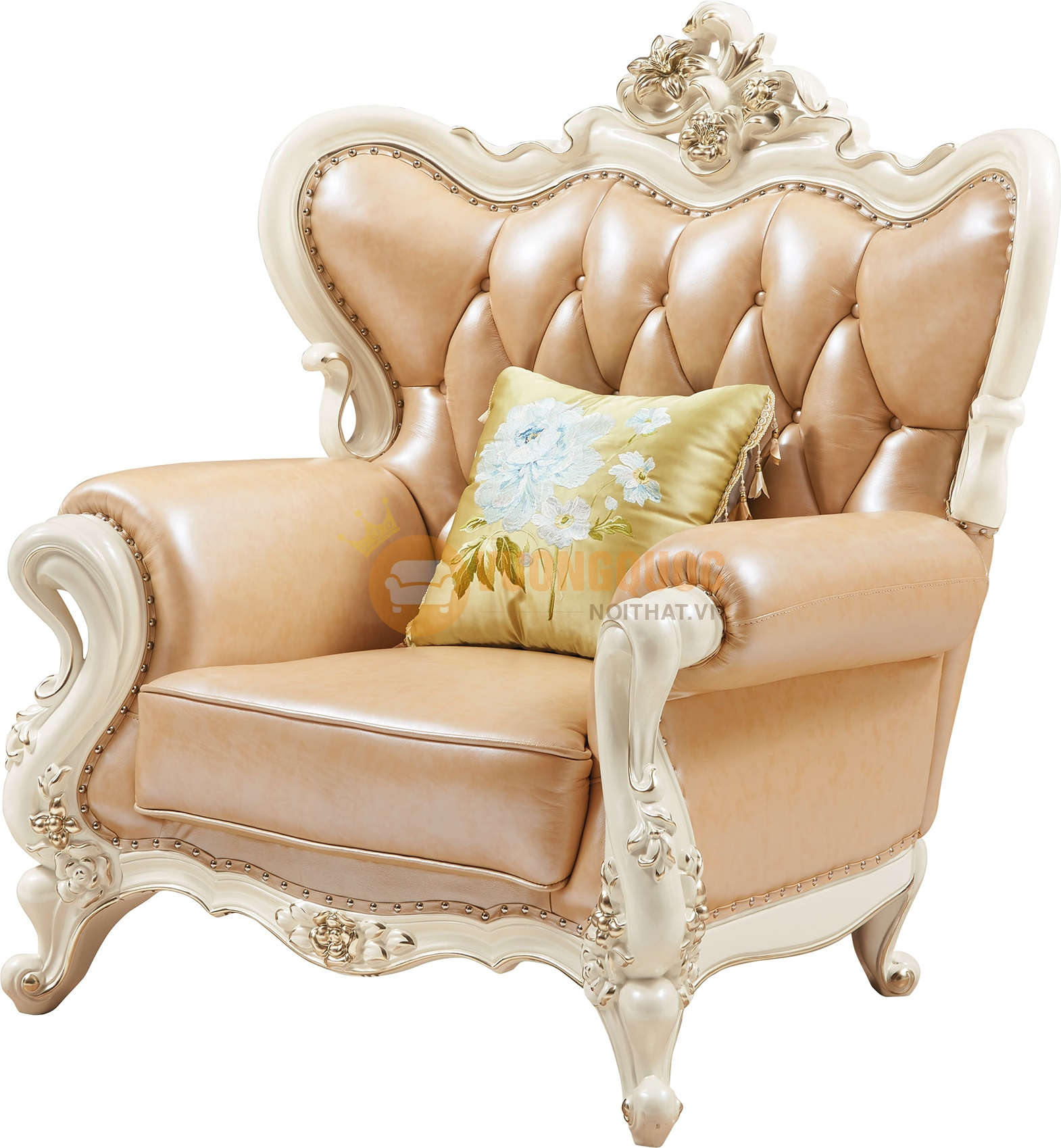 Bộ sofa phòng khách cổ điển màu sắc trang nhã FDLA16S sofa đơn