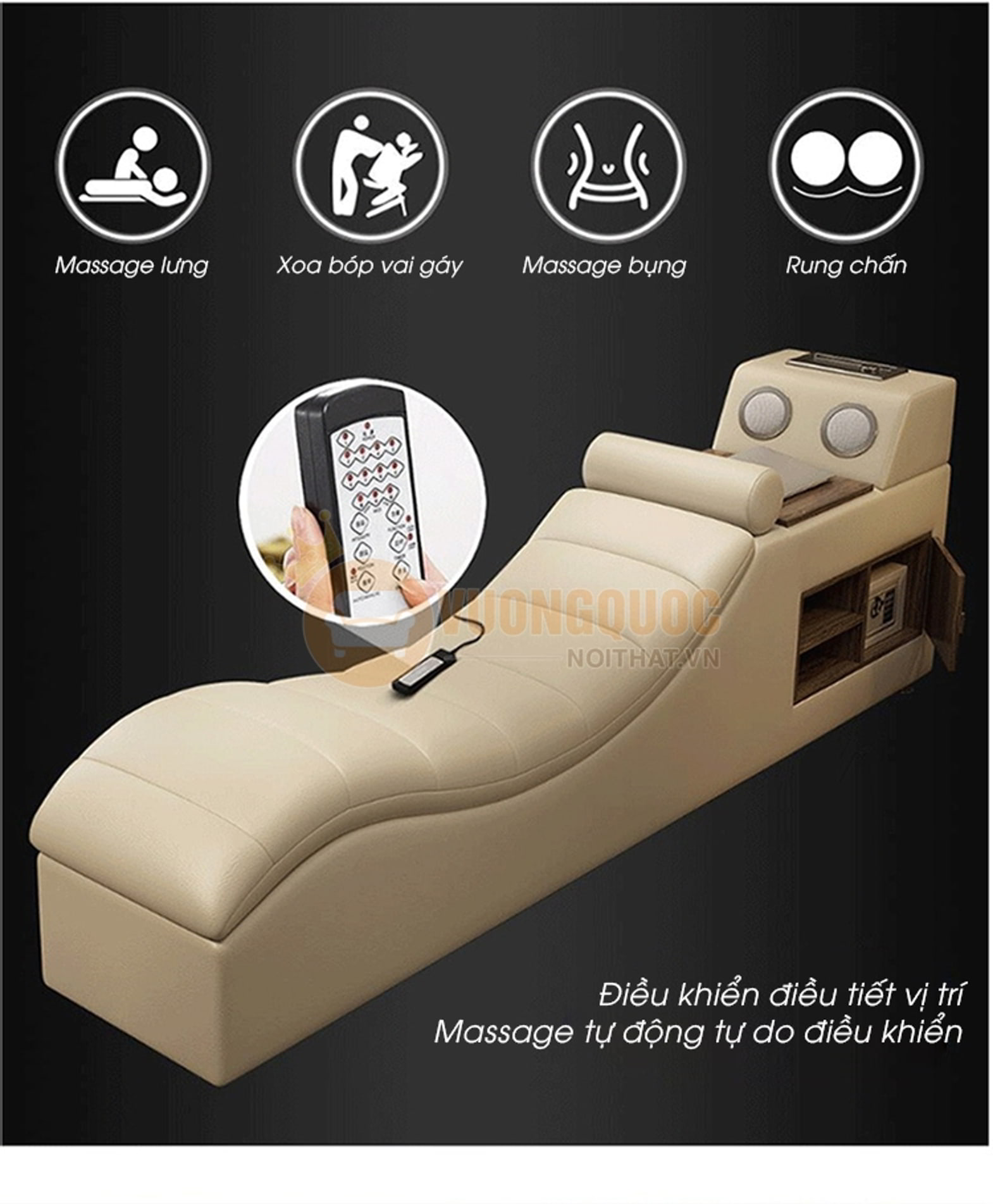 Giường ngủ đa năng hiện đại thông minh YFC042 ghế massage