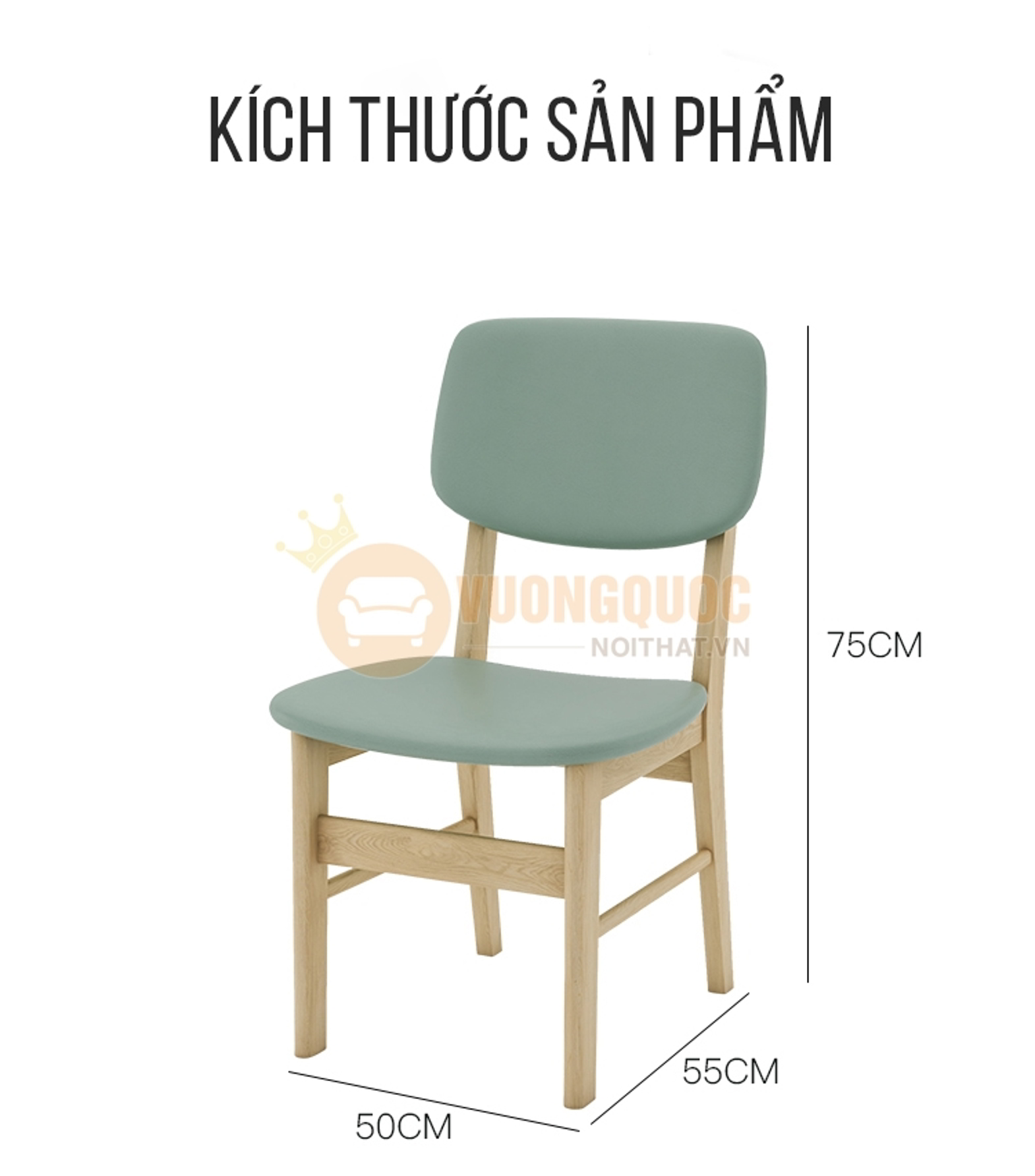 Bộ bàn ghế nhà hàng nhập khẩu HOY7009 kích thước ghế