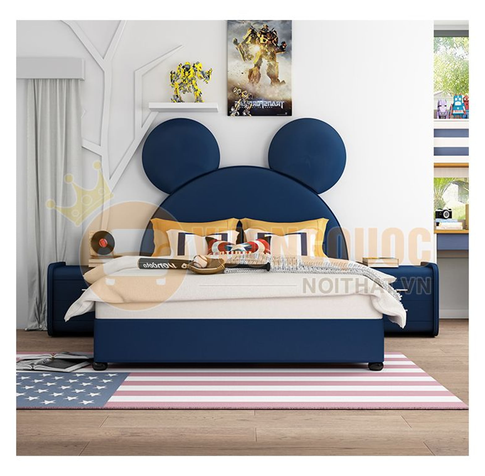 Giường ngủ trẻ em thiết kế hoạt hình ngộ nghĩnh FDCB81