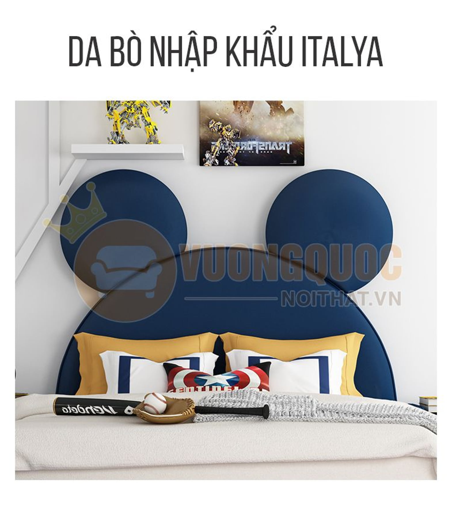Giường ngủ trẻ em thiết kế hoạt hình ngộ nghĩnh FDCB81 phần đầu giường