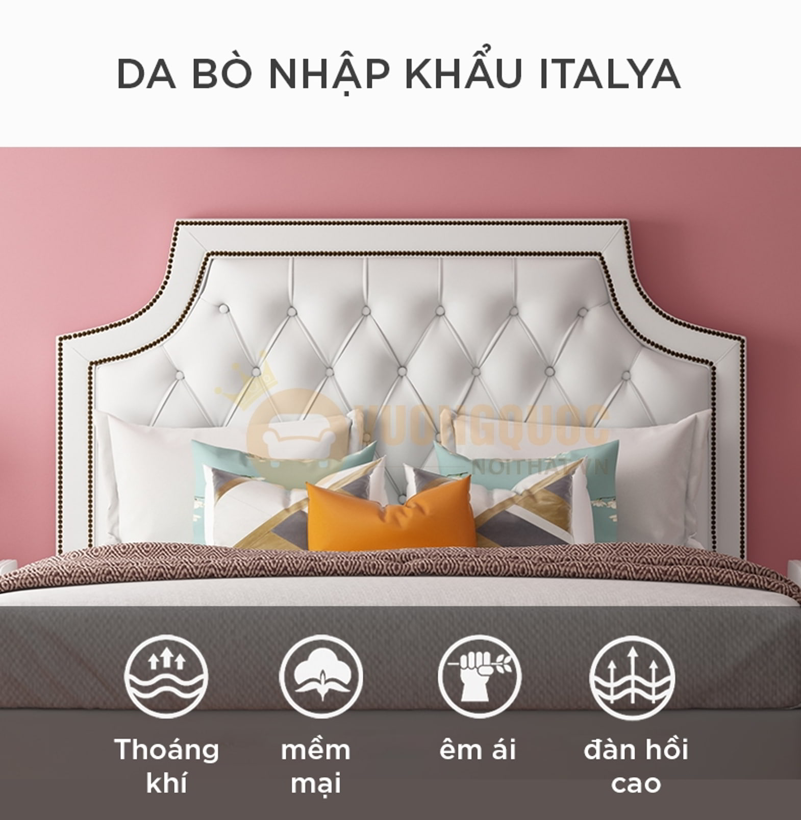 Giường ngủ cho bé cá tính thời thượng FDCB05 da bò lớp đầu