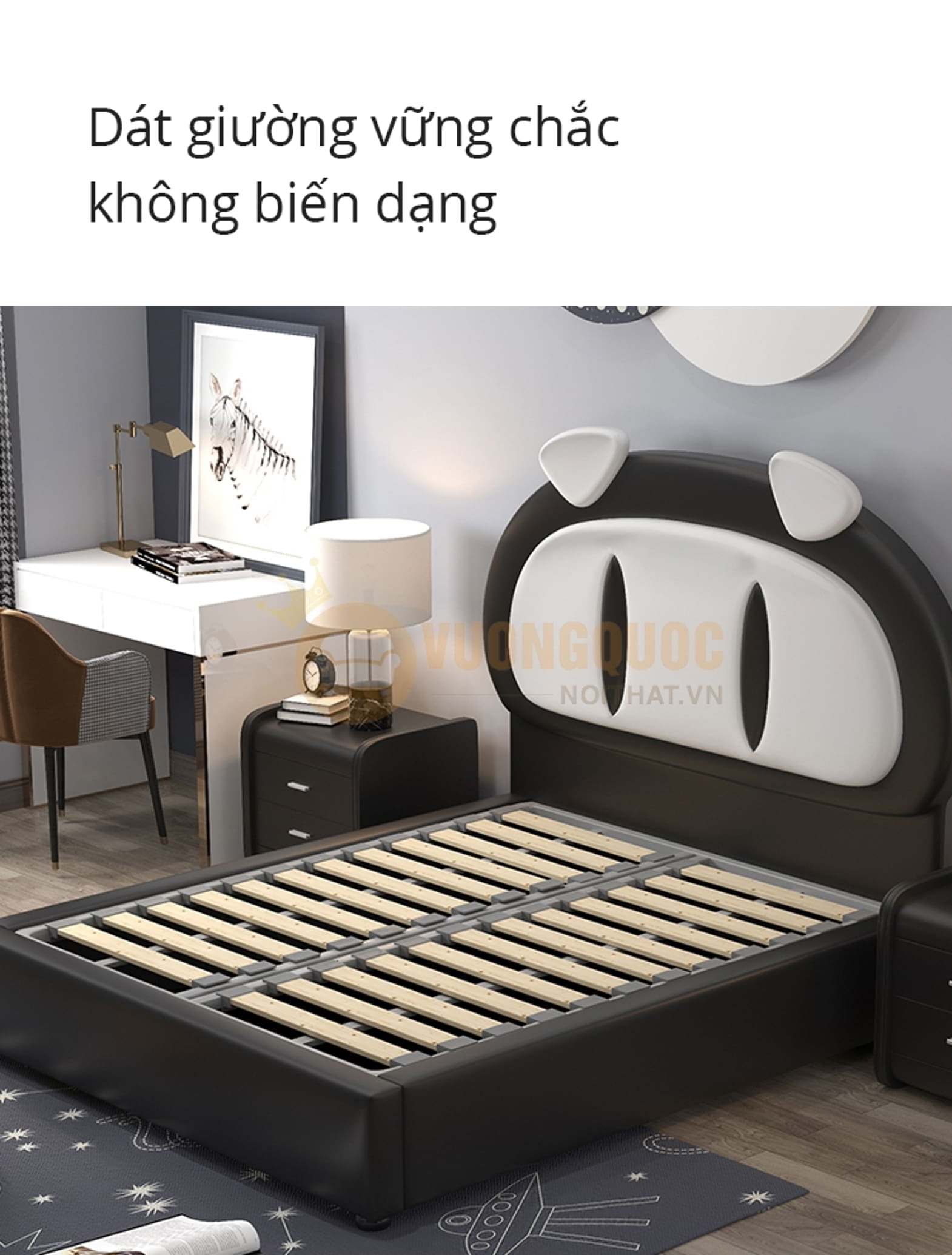 Giường ngủ cho bé thiết kế ngộ nghĩnh FDCB89 dát giường vững chắc