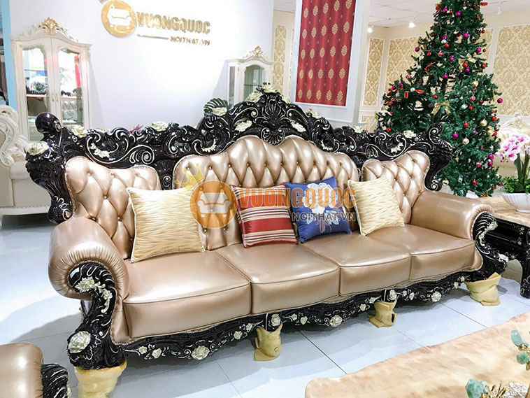 Bộ sofa phòng khách tân cổ điển cao cấp quý phái JVN699AS sofa ba