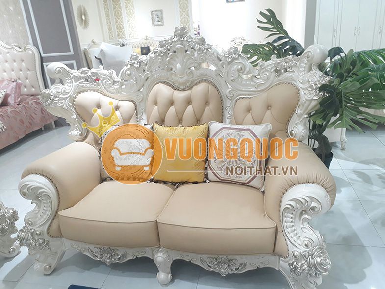 Bộ sofa phòng khách tân cổ điển đẳng cấp sang trọng JVN699S sofa đôi