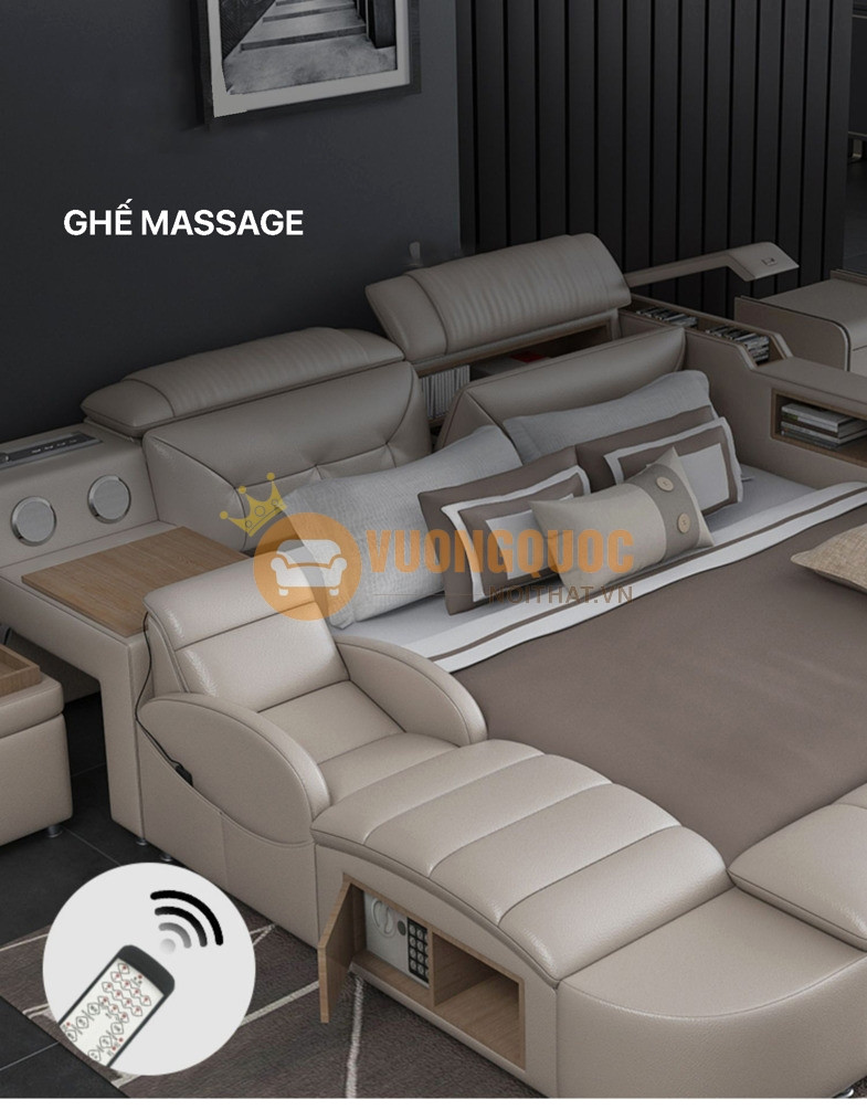 giường đa năng thông minh hiện đại YFC817 có chế độ massage