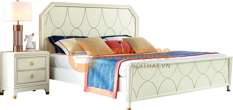 Giường ngủ cho bé gỗ tự nhiên JY502G