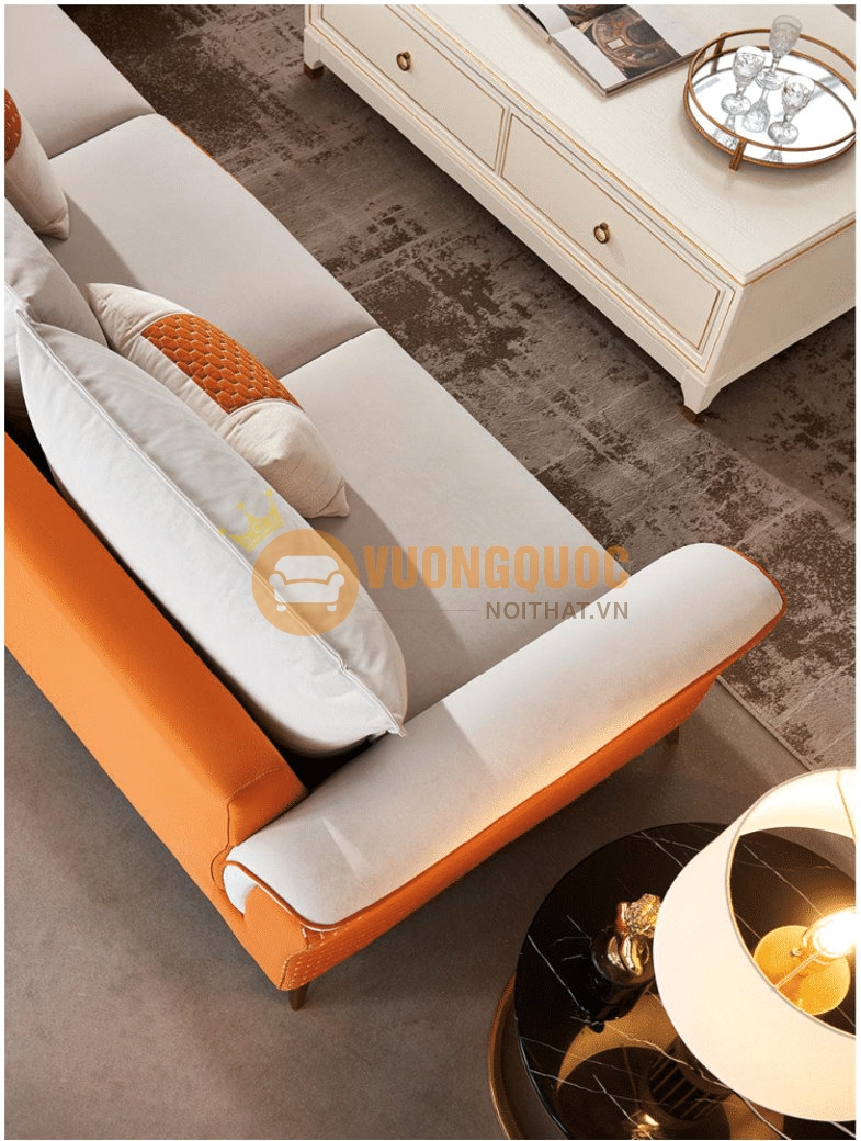 Bộ sofa góc phòng khách nhập khẩu JY506S vải chống thấm