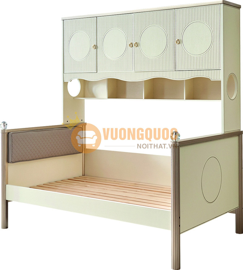 Giường ngủ trẻ em kèm tủ hiện đại JY502GT