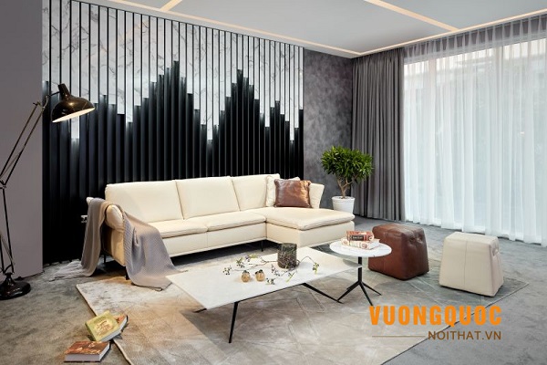 4.6. Không bài trí sofa để đan xen hình tròn và chữ nhật