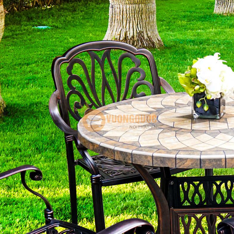 Bộ bàn ghế sân vườn bền đẹp cao cấp ZXM09013H026