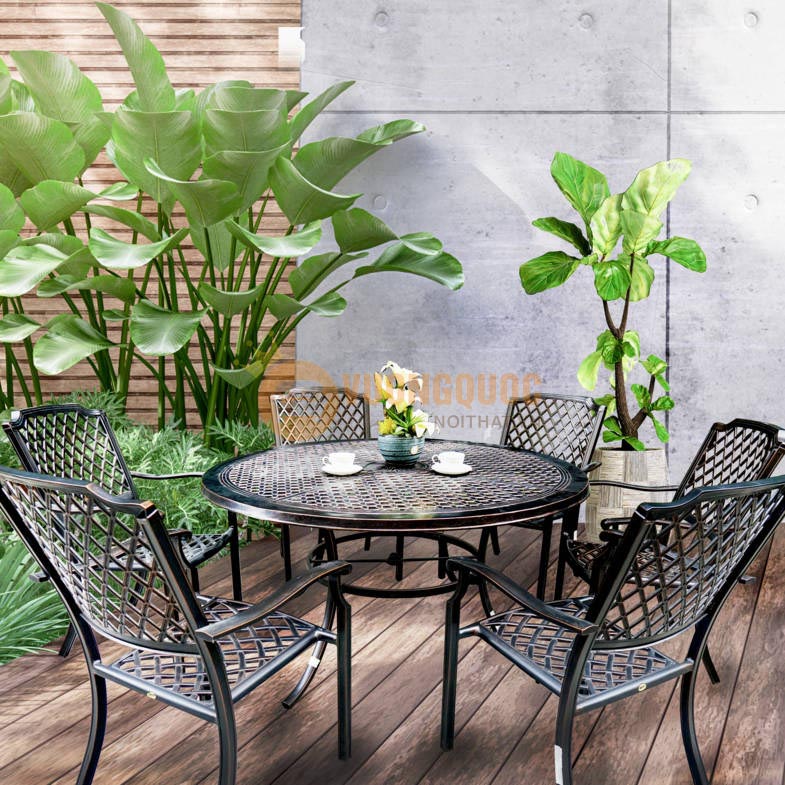 Bộ bàn ghế ngoài trời hiện đại AGALQ500-AQ094