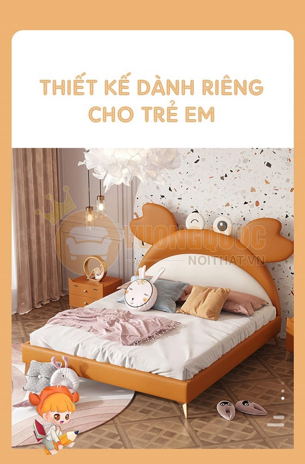 2.5. Giường ngủ cho bé trai họa tiết động vật đáng yêu