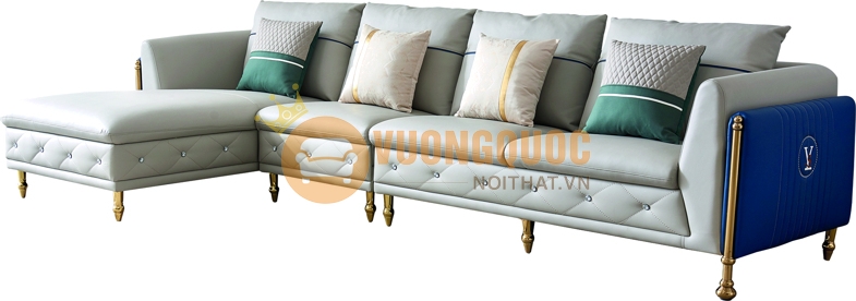 Thiết kế ghế sofa phòng khách bọc da cao cấp 