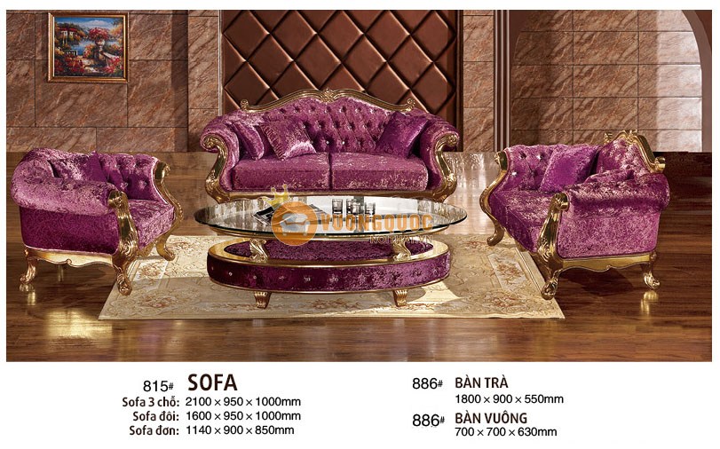 Ghế sofa bằng nhung cao cấp 