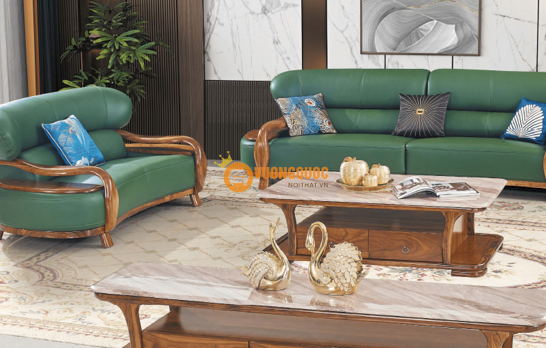 Bộ sofa phòng khách hiện đại gỗ tự nhiên HYTF007