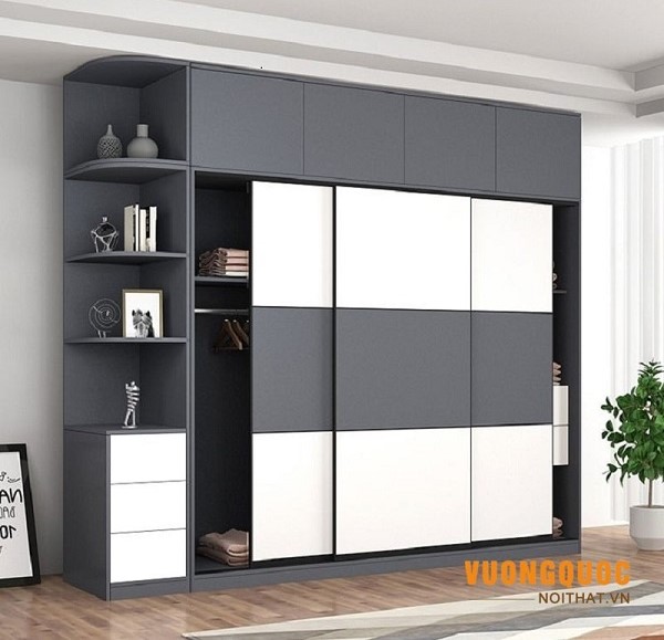 Tủ quần áo gỗ công nghiệp cánh lùa 