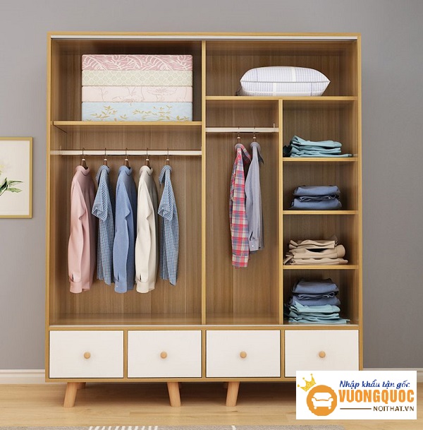 Ưu điểm của mẫu tủ quần áo công nghiệp 