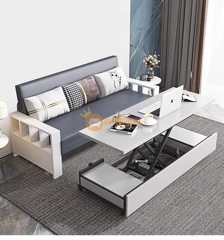 bộ sofa gỗ thông minh kèm bàn trà đa năng YC07