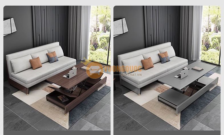 Bộ sofa thông minh kèm bàn trà có điều khiển nâng hạ YC004