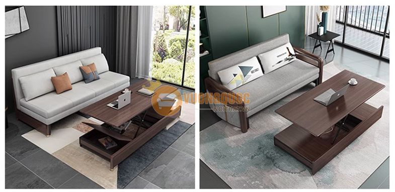 Bộ sofa thông minh kèm bàn trà nâng hạ YC001