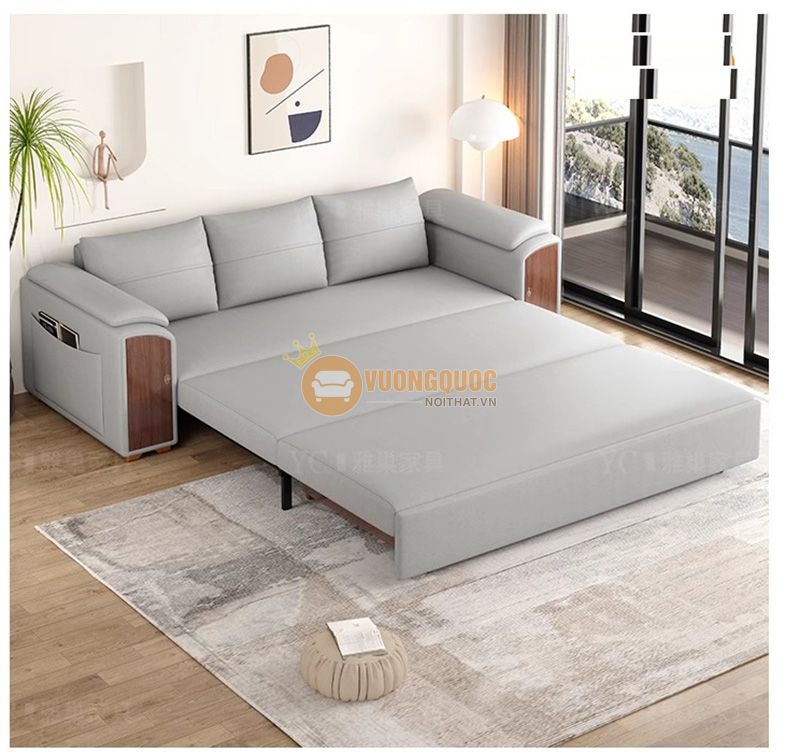 bộ sofa thông minh kèm bàn trà đa năng tích hợp bàn ăn YC106