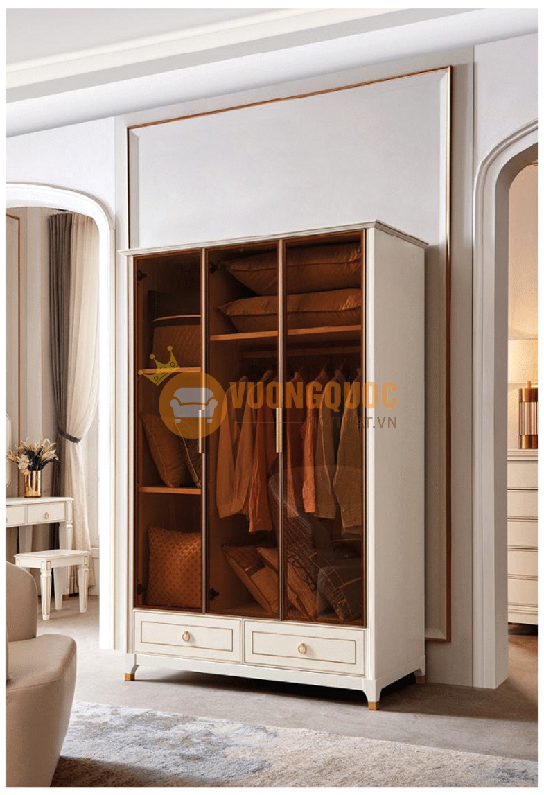 Chọn chất liệu phù hợp cho mẫu tủ quần áo phong cách Châu Âu
