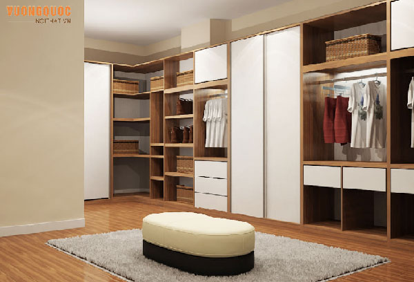 Tủ quần áo phong cách Hàn Quốc chữ L 