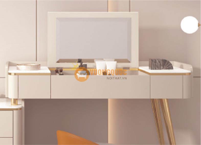 bàn trang điểm hiện đại kết hợp giương và ngăn kéo tiện dụng DF618C