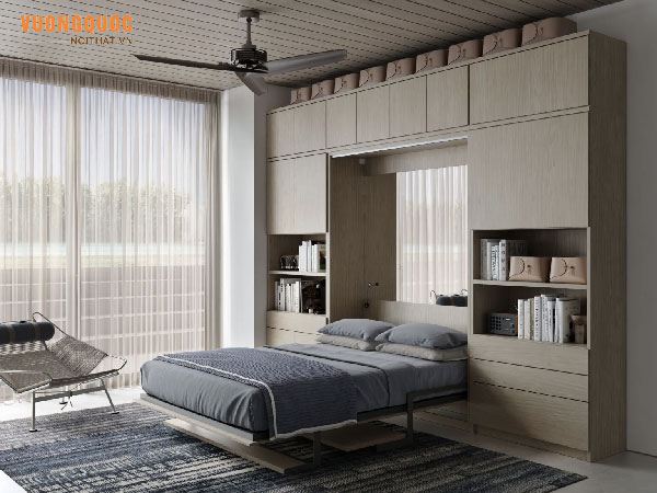 Giường ngủ đi kèm tủ quần áo cực tiện lợi 