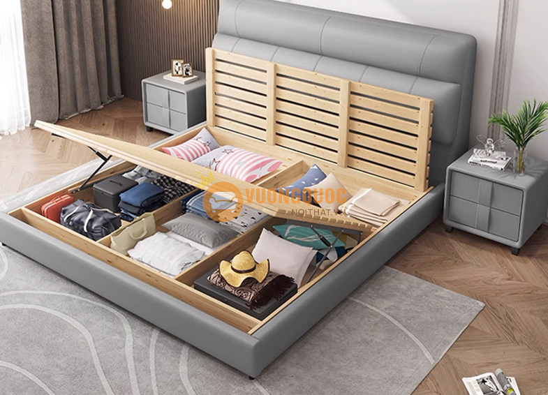 Tận dụng không gian bên dứoi giường ngủ 