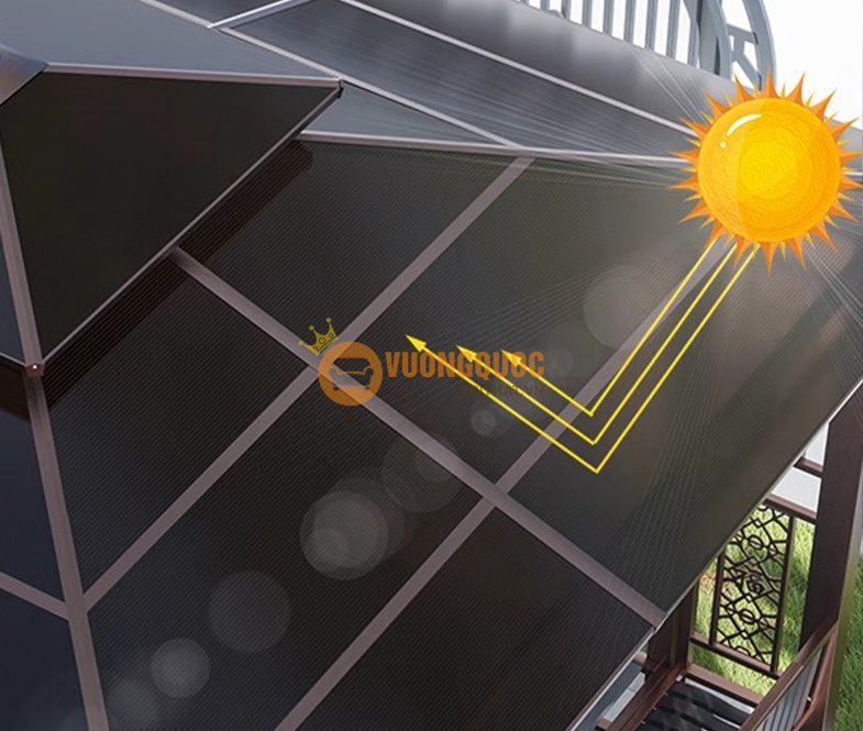 chòi ngoài trời để sân vườn tích hợp năng lượng mặt trời zxc123